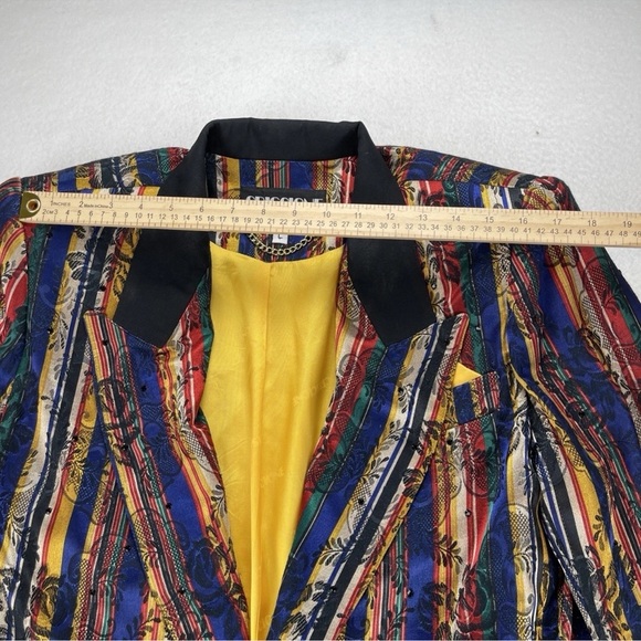 Criscione Sz L Brocade Floral Vintage Embellished Jacket Blazer Made In USA - Picture 9 of 16